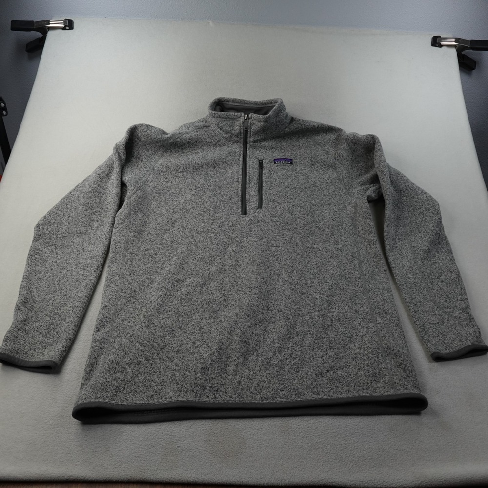 Patagonia Better Sweater 1/4 Zip Fleece Mens XL Gray Pullover Jacket Hiking